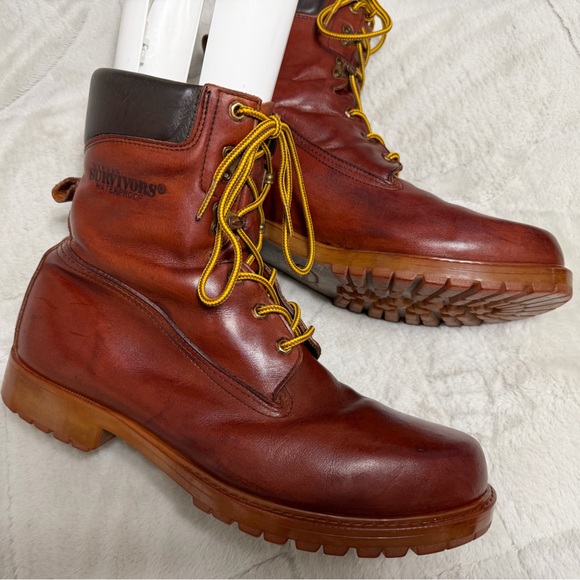 VINTAGE! ?? Herman Survivors US Made Insulated Heavy Duty Vibram Work Boots 14 main image 12